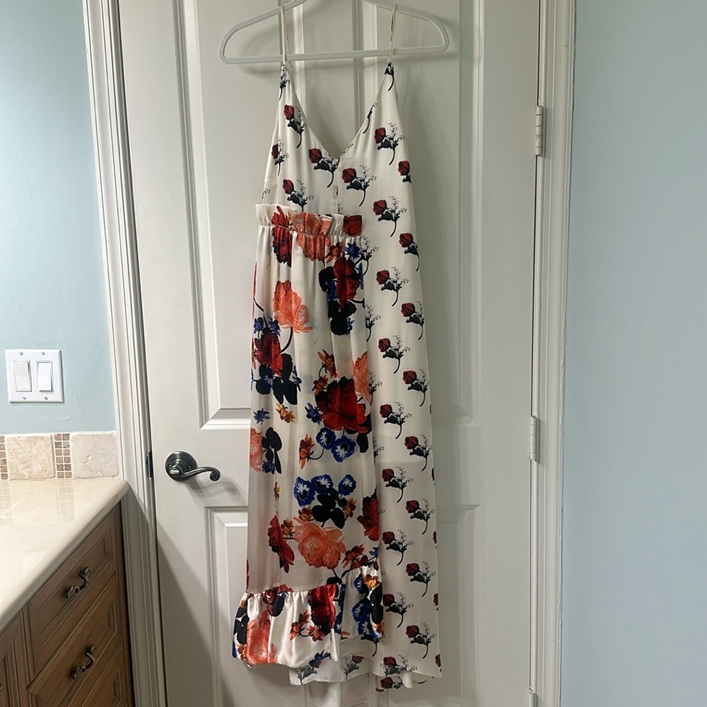 Mother of Pearl Floral Silk Maxi Dress